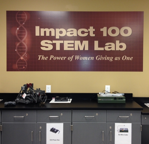 Impact 100 STEM Lab Sign